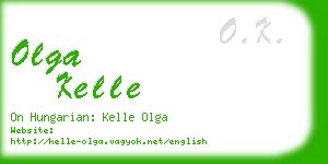 olga kelle business card